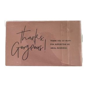 NEW - Thanks Gorgeous Card -‎ Pink - 30 pieces